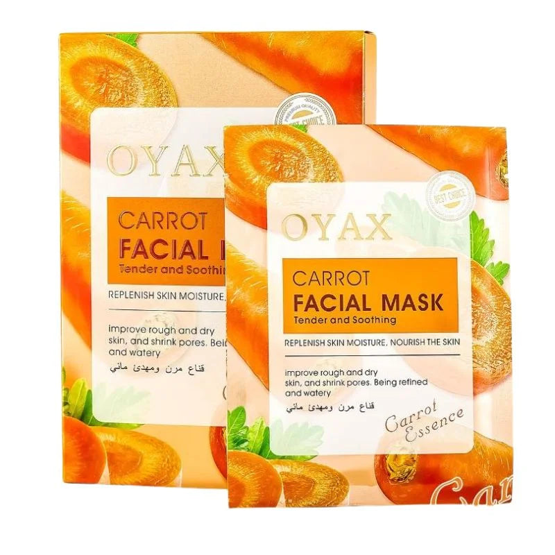 Pack of 2 | Beauty Skin Carrot Sheet Mask | Moisturizing, Brightening & Nourishing Facial Mask