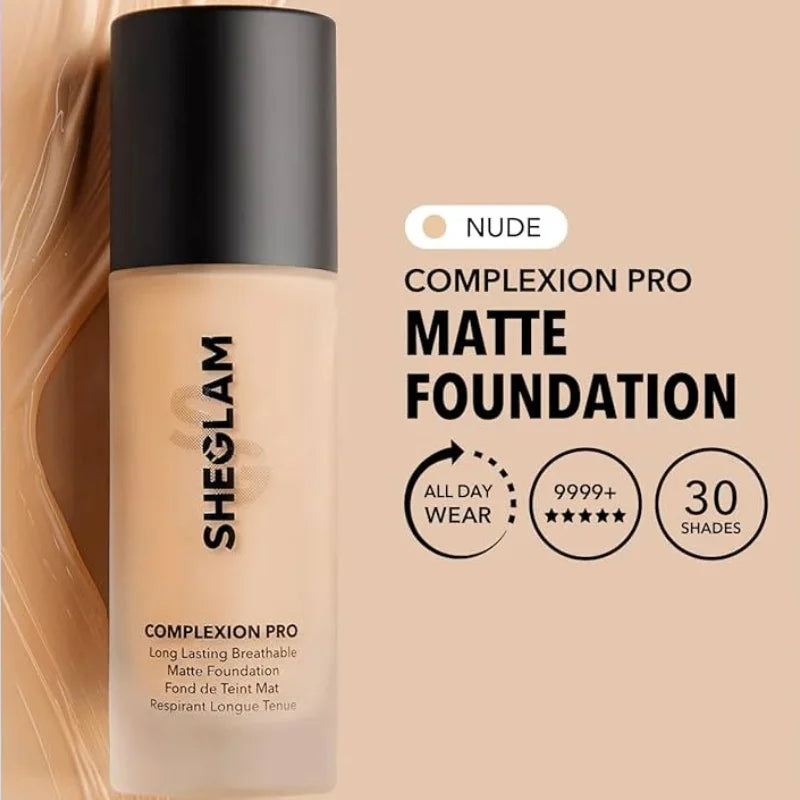 Sheglam Complexion Pro Matte Foundation | Nude | Long Lasting
