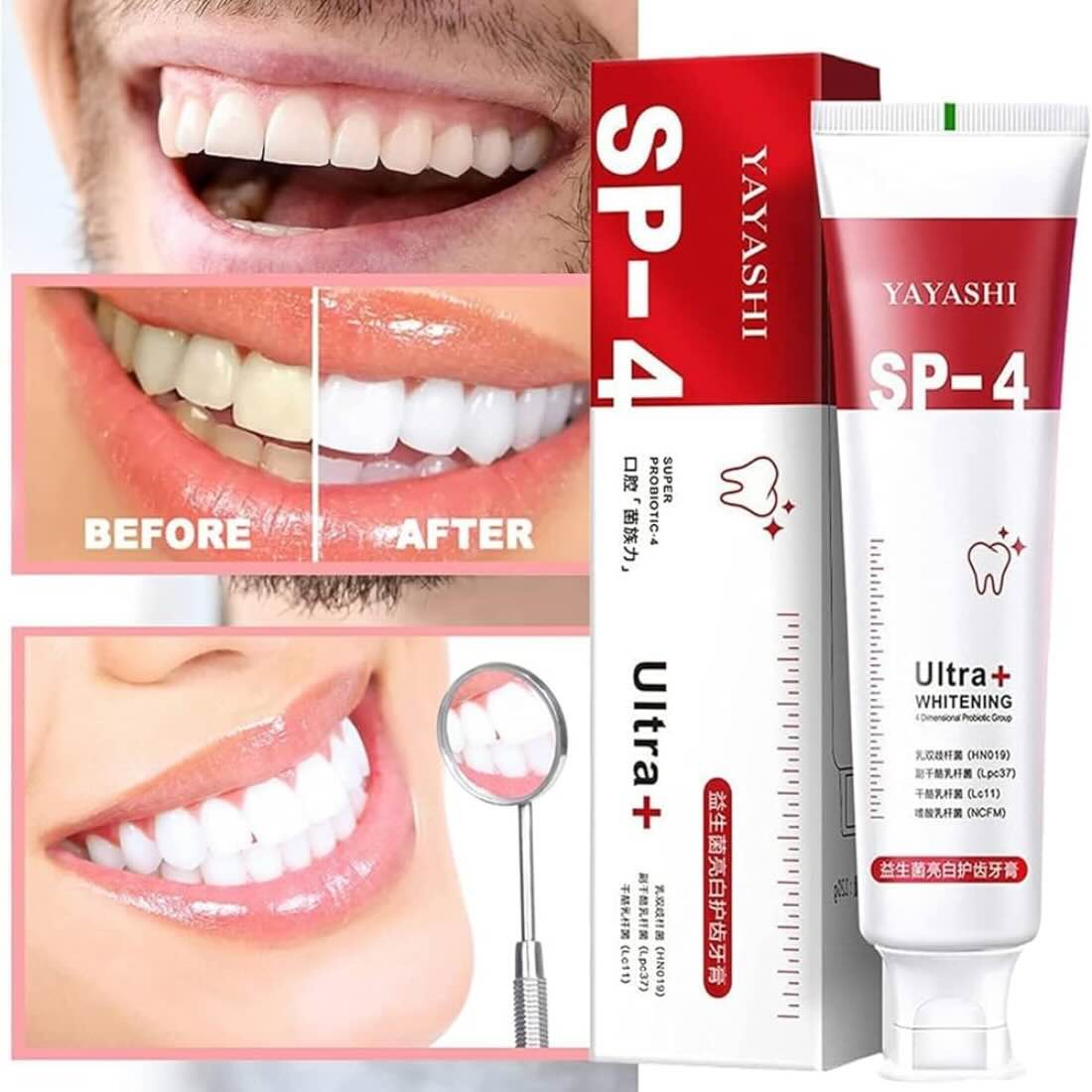 Yayashi SP-4 Ultra Whitening Toothpaste | Stain Remover & Fresh Breath Formula