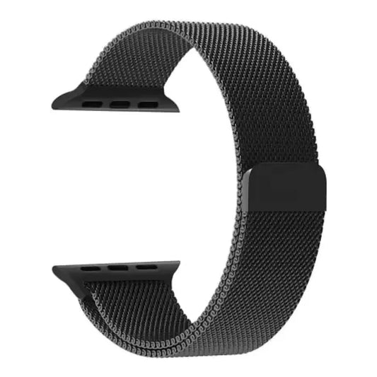 Black | Apple Watch Milanese Magnetic Loop Strap | Stainless Steel Band  | 42mm / 44mm / 45mm