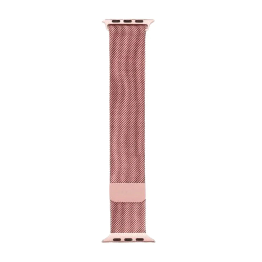 Rose Pink | Apple Watch Milanese Magnetic Loop Strap | Stainless Steel Band  | 42mm / 44mm / 45mm