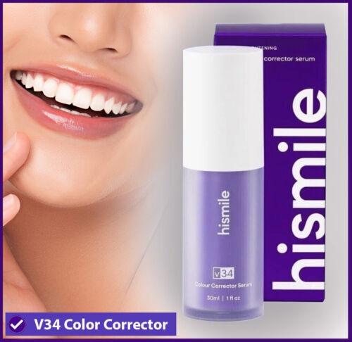 Hismile V34 Teeth Whitening Color Corrector Serum | Instant Brightening Solution 30ml